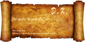 Drach Konrád névjegykártya